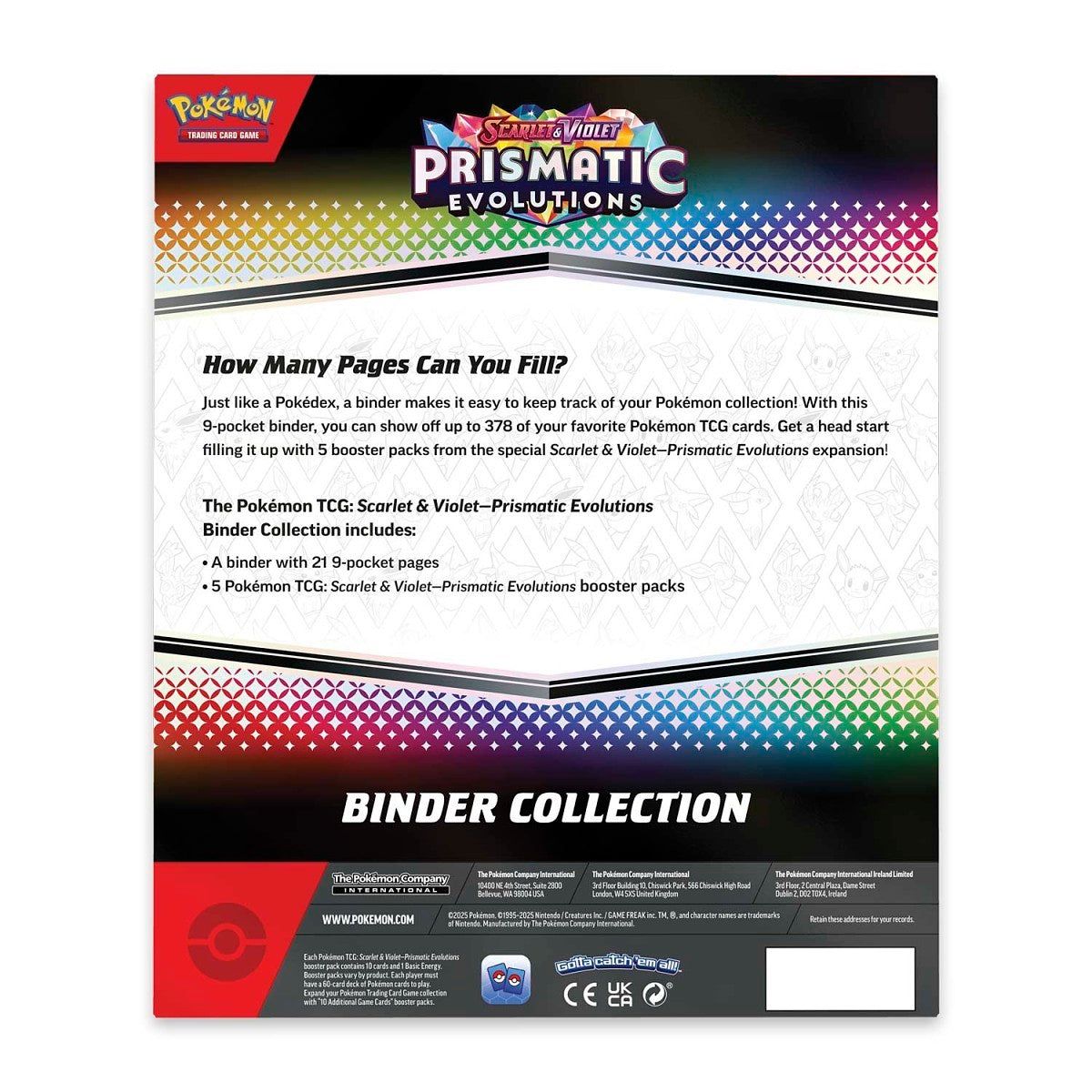 Scarlet & Violet-Prismatic Evolutions Binder Collection